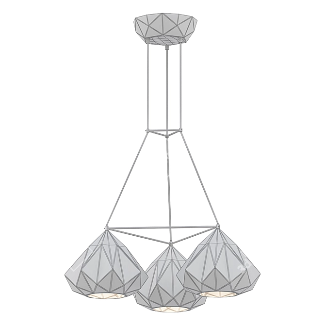 Stylish Triangular Hatton Pendant 3D model image 2