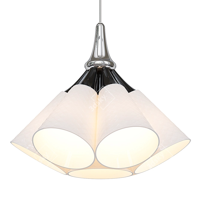 Sleek Chrome Pendant Light 3D model image 1