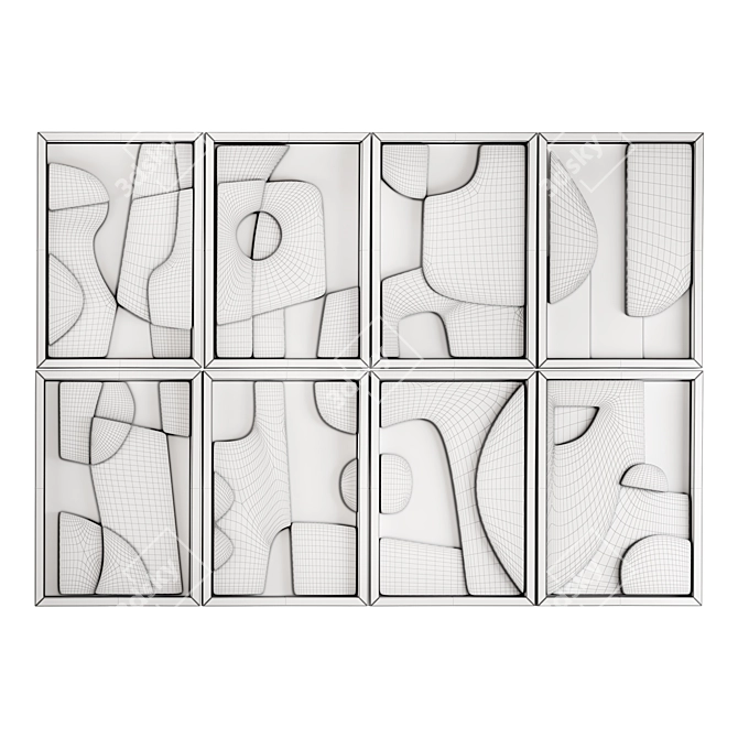 Edith Beurskens Relief Panel Set 3D model image 3