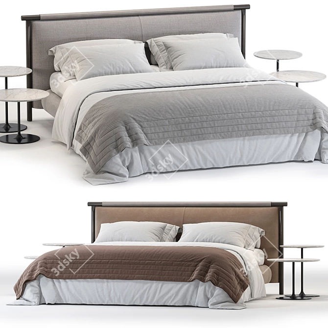 Modern Design Ditreitalia NATHAN Bed 3D model image 1