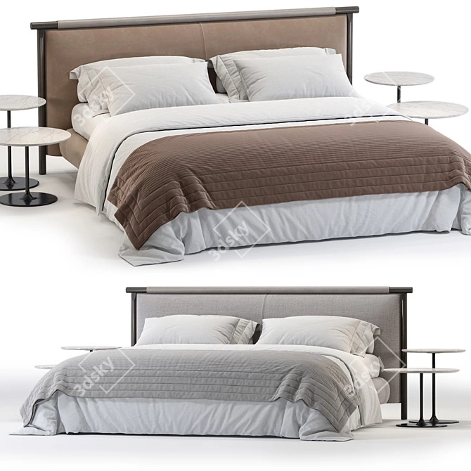 Modern Design Ditreitalia NATHAN Bed 3D model image 2