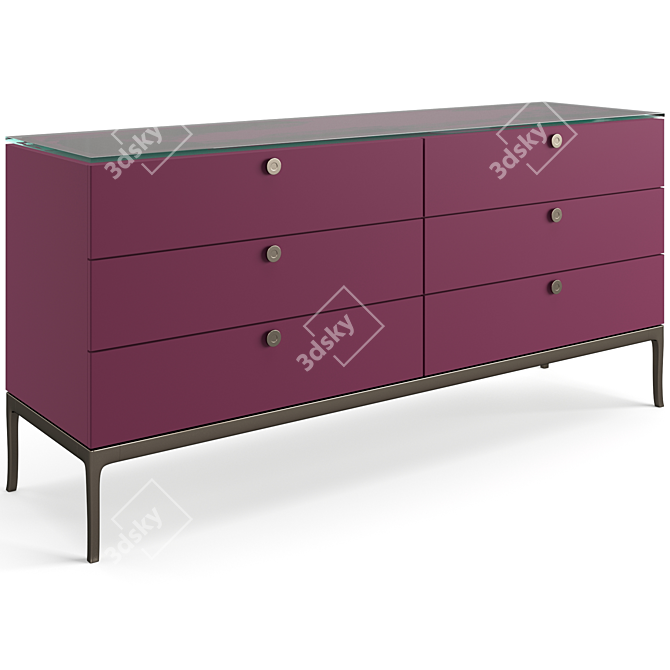 Luxury Versace Stiletto Chest Drawers 3D model image 2