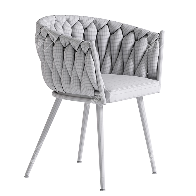 Elegant ROMA LUX Velvet Chair 3D model image 5