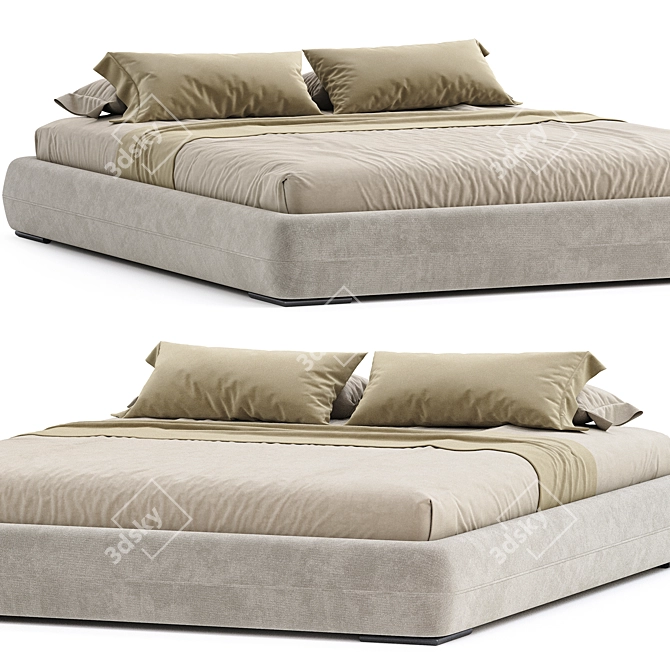 Mandarine Sommier Bed Collection: Flou 3D model image 1