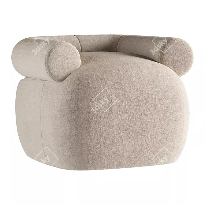 Classic Comfort Huggy Malibu Armchair 3D model image 2