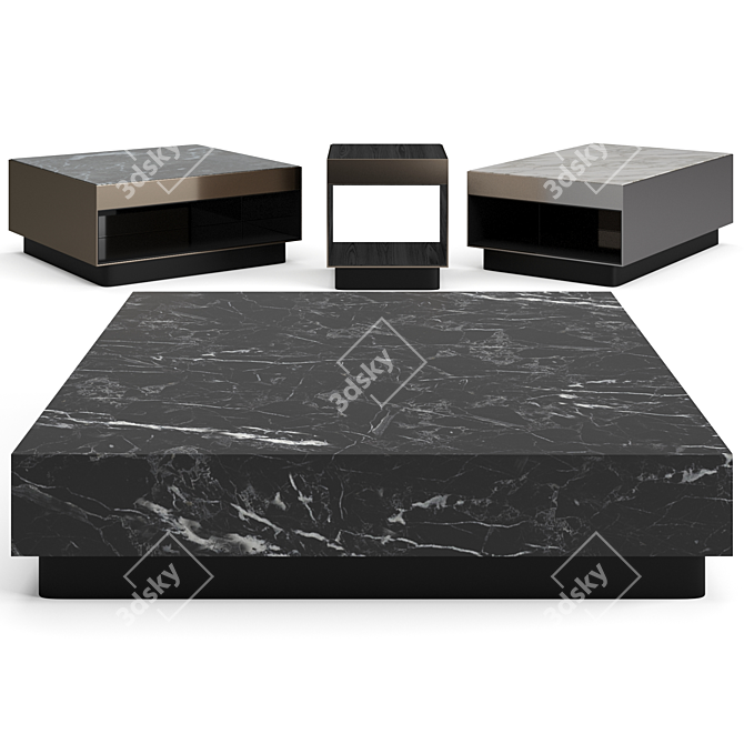 Minotti Hope Coffee Tables Collection 3D model image 1
