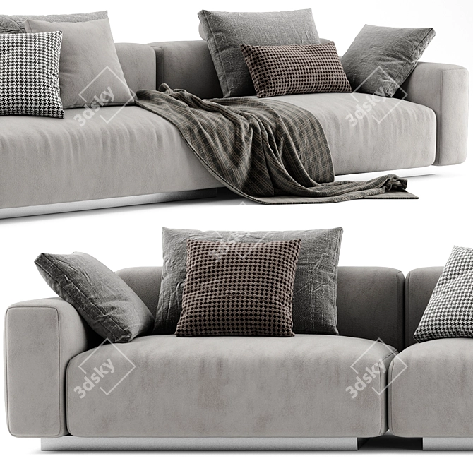 Elegant Flexform Lario 3-Seat Sofa 3D model image 2