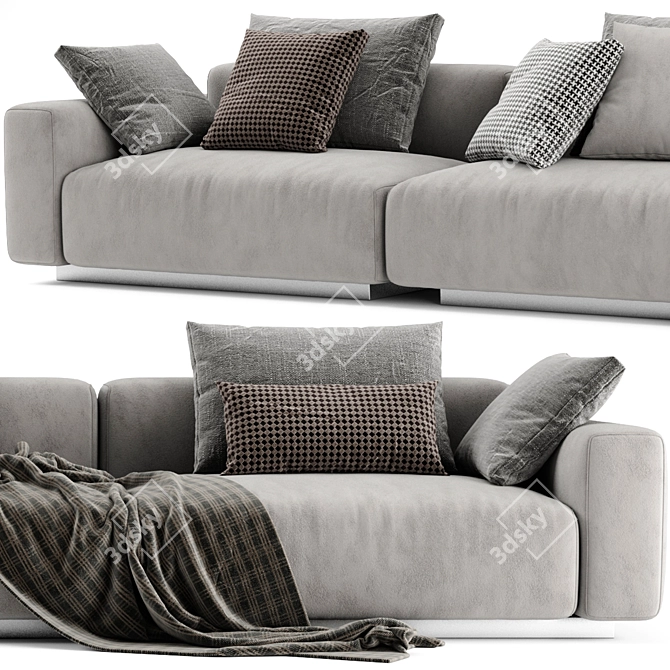 Elegant Flexform Lario 3-Seat Sofa 3D model image 3