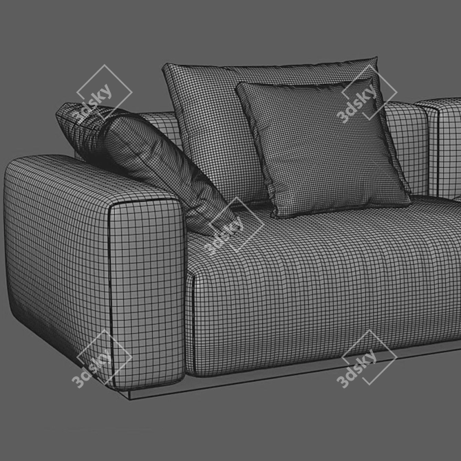 Elegant Flexform Lario 3-Seat Sofa 3D model image 6