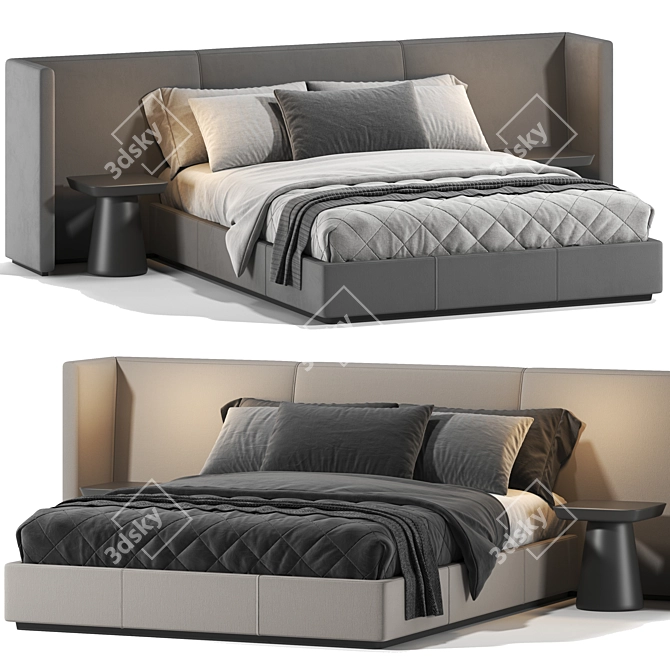 Modern Stylish Rh Alessa Shelter Bed 3D model image 1