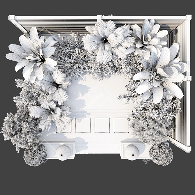 Modern Natural Plant Backyard Collection 3D model image 6