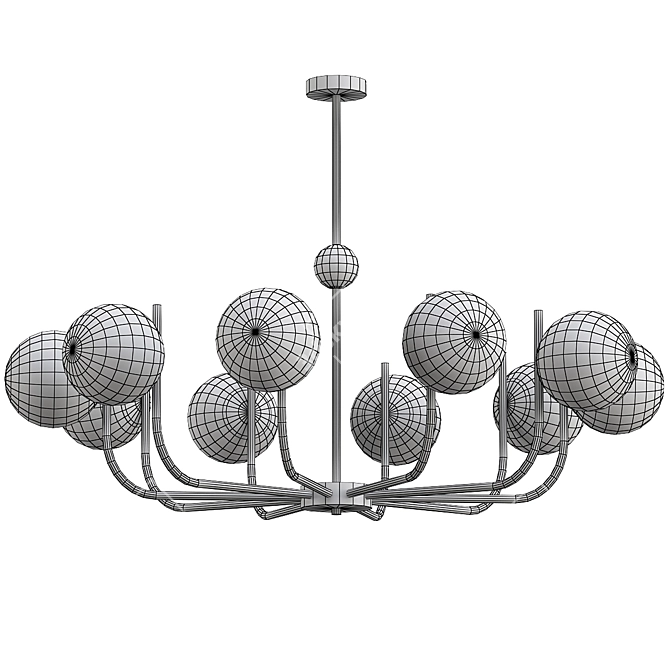 Elegant Felicitat Chandelier Design 3D model image 3
