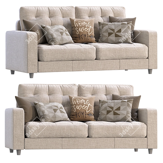 Contemporary Linkoln Divan Sofa Set 3D model image 2