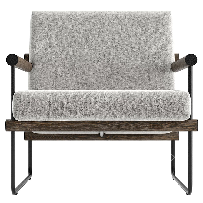 Ross Lounge Chair, Modern Design 3D model image 2