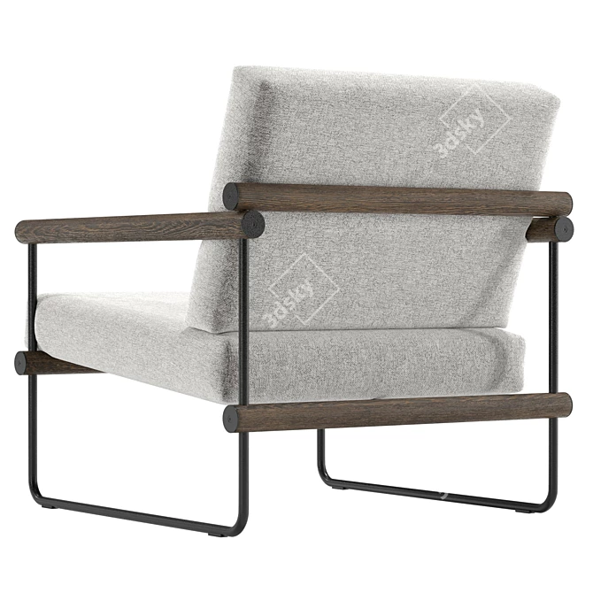 Ross Lounge Chair, Modern Design 3D model image 4