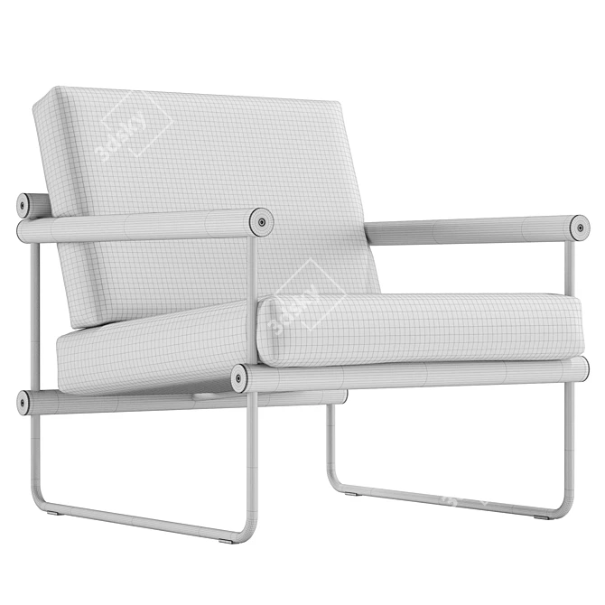 Ross Lounge Chair, Modern Design 3D model image 6