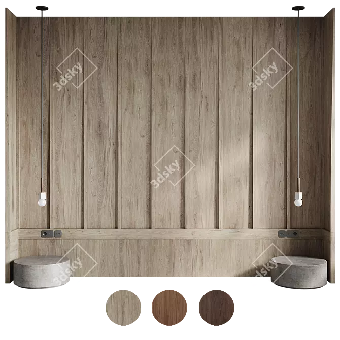 Kew Upholstered Headboard: Luxe Design 3D model image 1