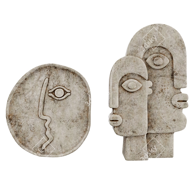 Elegant Quadro Statuette Magnet 3D model image 1