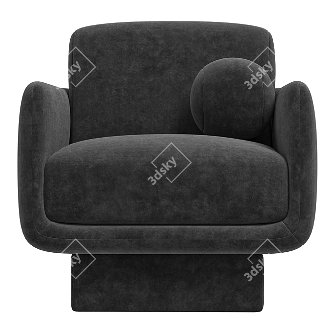 Elegant Lilas Armchair for Home 3D model image 3