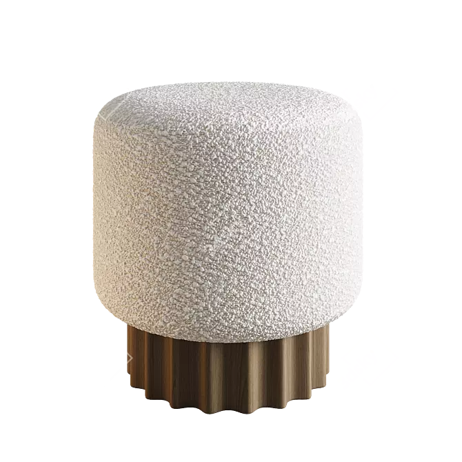 Elegant AEMILIUS Pouf Ottoman 3D model image 2