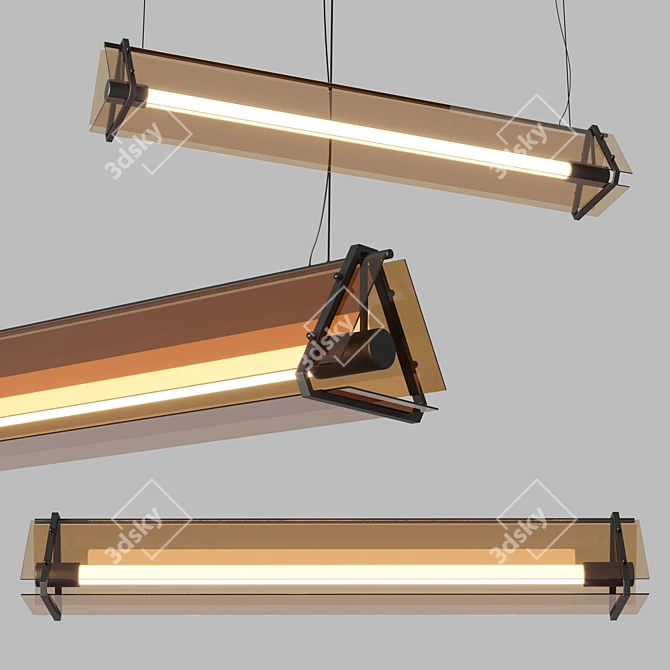 Modern LED Pendant Light Fixture 3D model image 1