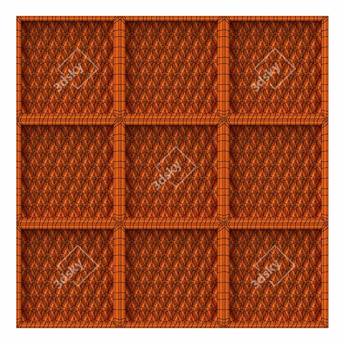 Modern Plate Decor Texture Set 3D model image 5