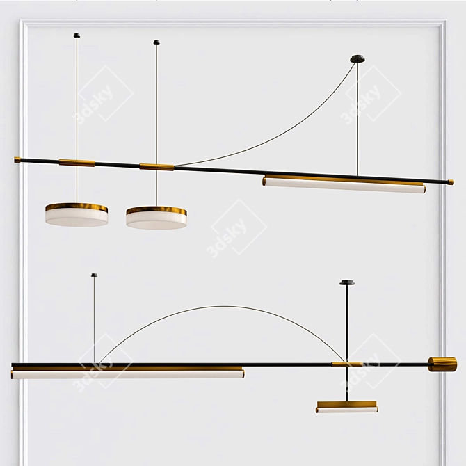 Celestial Zodiac Pendant Lamp 3D model image 2