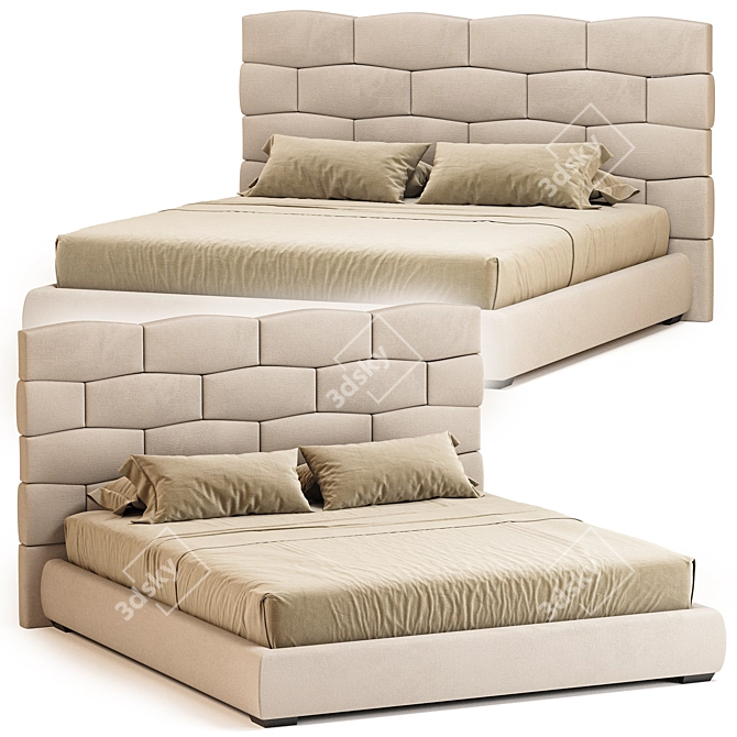 Majal Bed Collection: Modern Elegance 3D model image 1