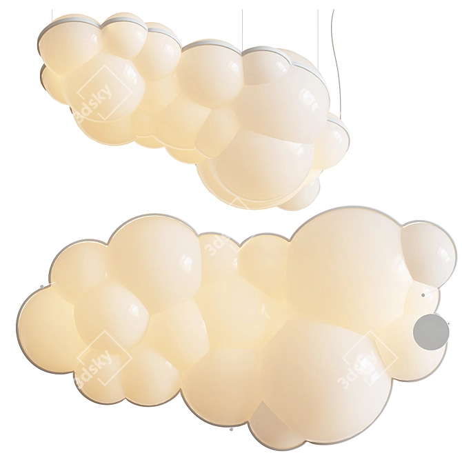 Cloud-inspired Nuvola Pendant Illumination 3D model image 3