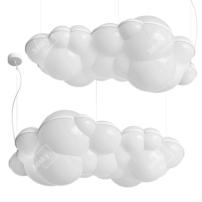 Cloud-inspired Nuvola Pendant Illumination 3D model image 5