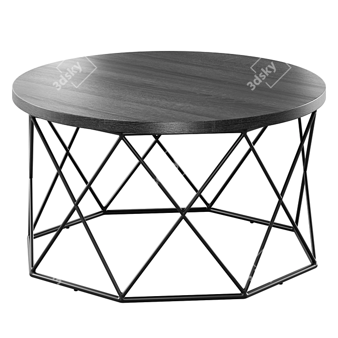 Elegant Ahart Coffee Table, 820mm 3D model image 1