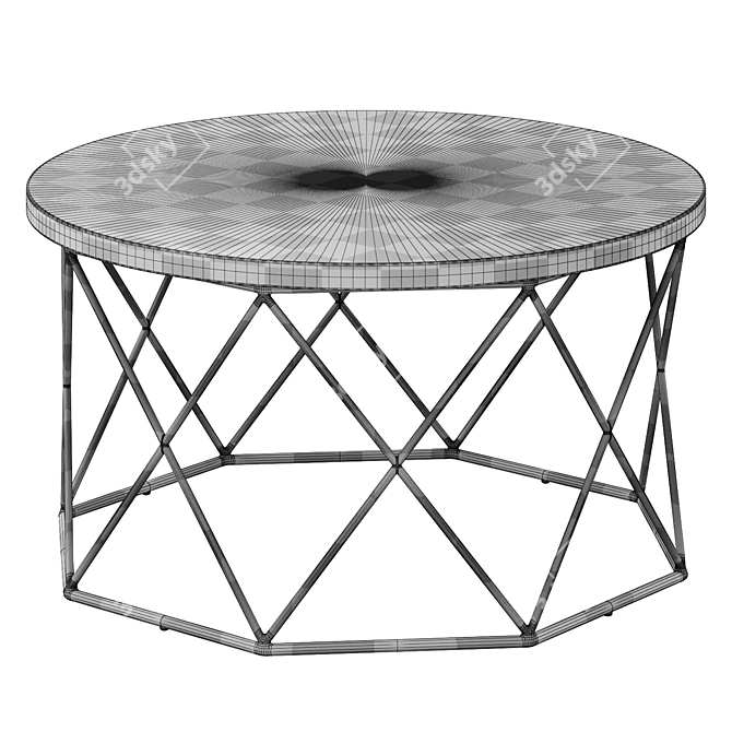 Elegant Ahart Coffee Table, 820mm 3D model image 2