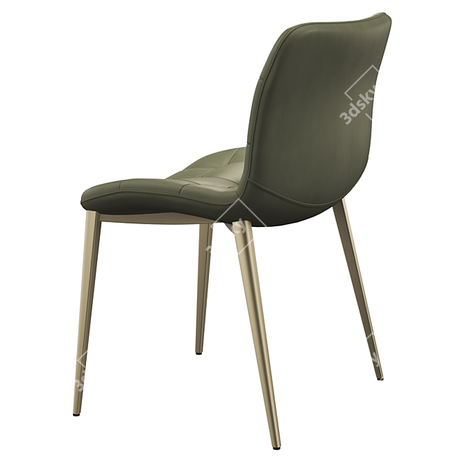 Italian Leather Dining Chair Bontempi 3D model image 5