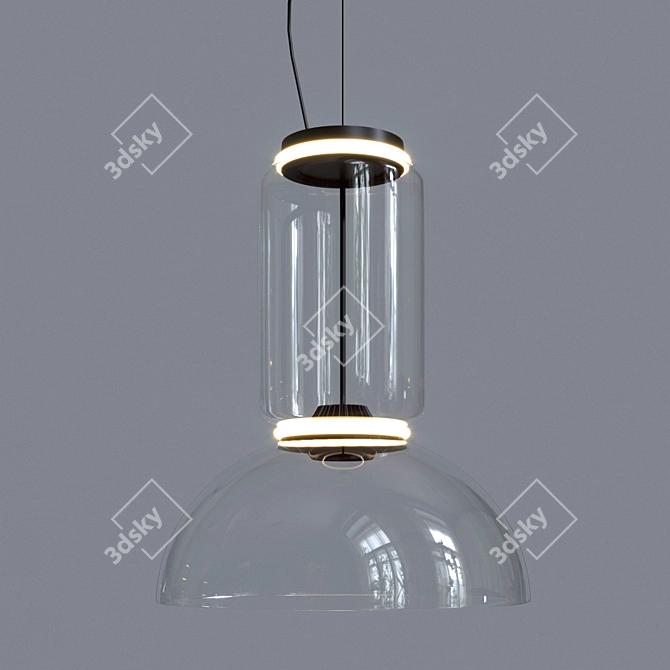 Sleek Noctambule Cylinder Pendant 3D model image 3