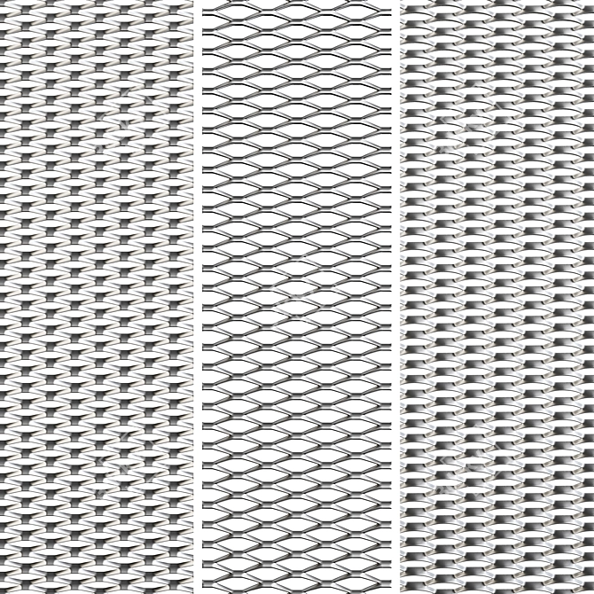 Metal Mesh Panel Set 3D model image 2