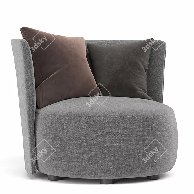 Modern Love Chair Artistic Design 3D model image 1