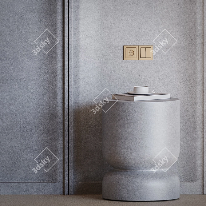 Decorative 3D Panel with Modular Design 3D model image 3