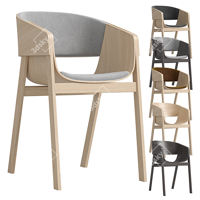 Modern Merano Armchair by TON 3D model image 1