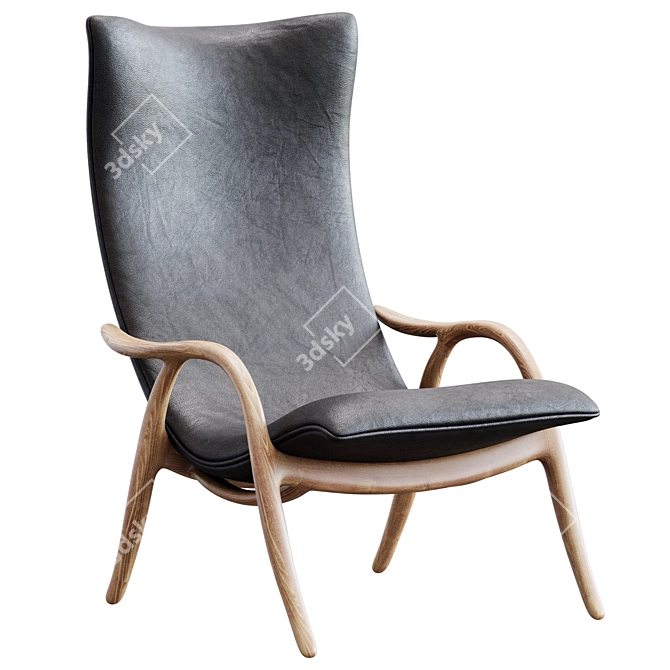 Modern Scandinavian FH429 Chair Design 3D model image 1