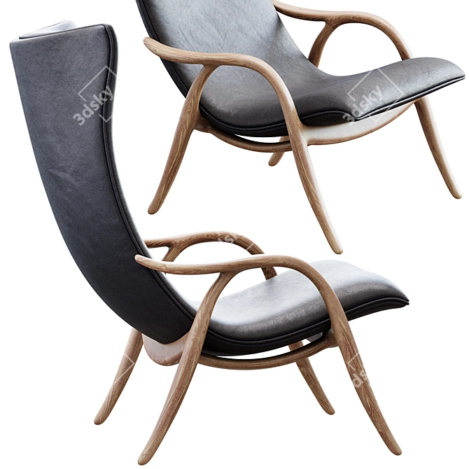 Modern Scandinavian FH429 Chair Design 3D model image 3