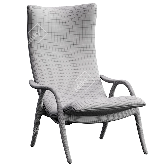Modern Scandinavian FH429 Chair Design 3D model image 4