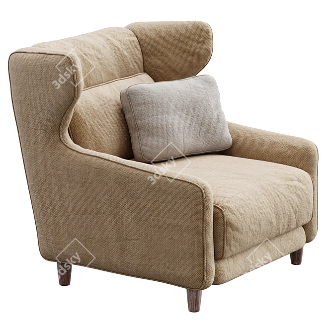 Folk By Sancal Contemporary Sofa 3D model image 5