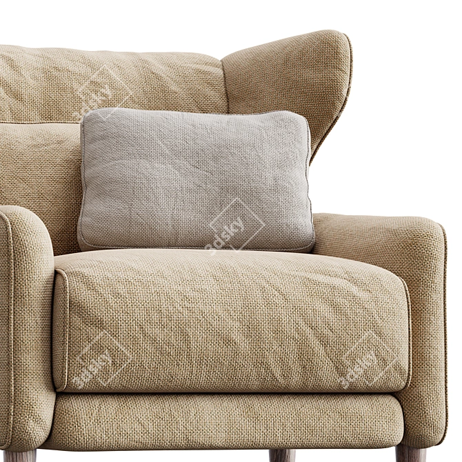 Folk By Sancal Contemporary Sofa 3D model image 7