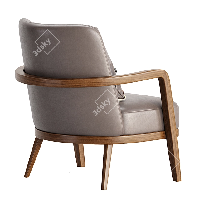 Sleek Leather Armchair Mobi ALTO 3D model image 3