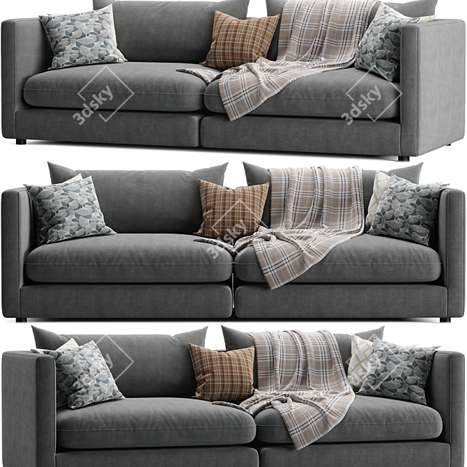 Relaxation Beacon: Unwind Sofa 3D model image 1