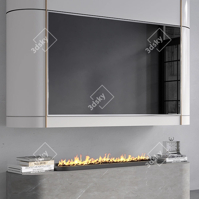 Corona Vray TV Wall Model 3D model image 2