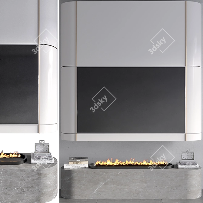 Corona Vray TV Wall Model 3D model image 4