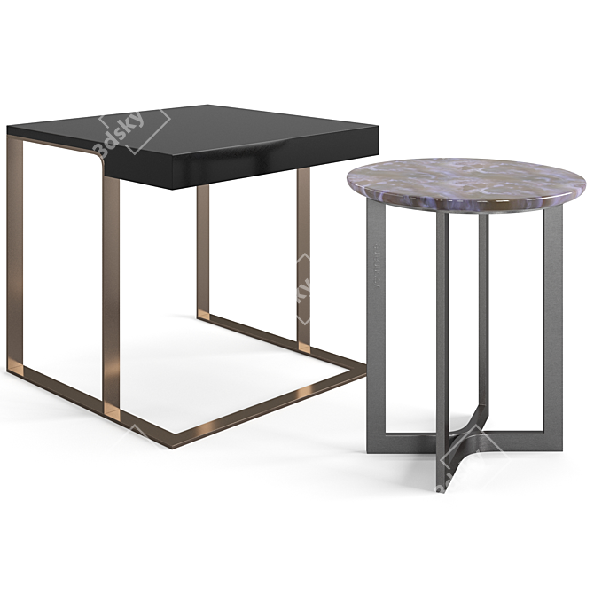 Luxury Visionnaire Coffee Table Set 3D model image 1