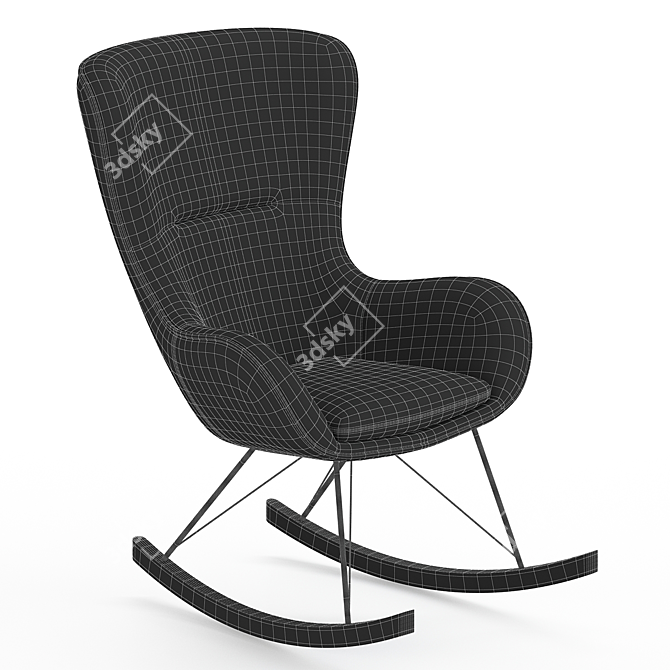 Oslo Rocking Chair 3D Model 3D model image 2