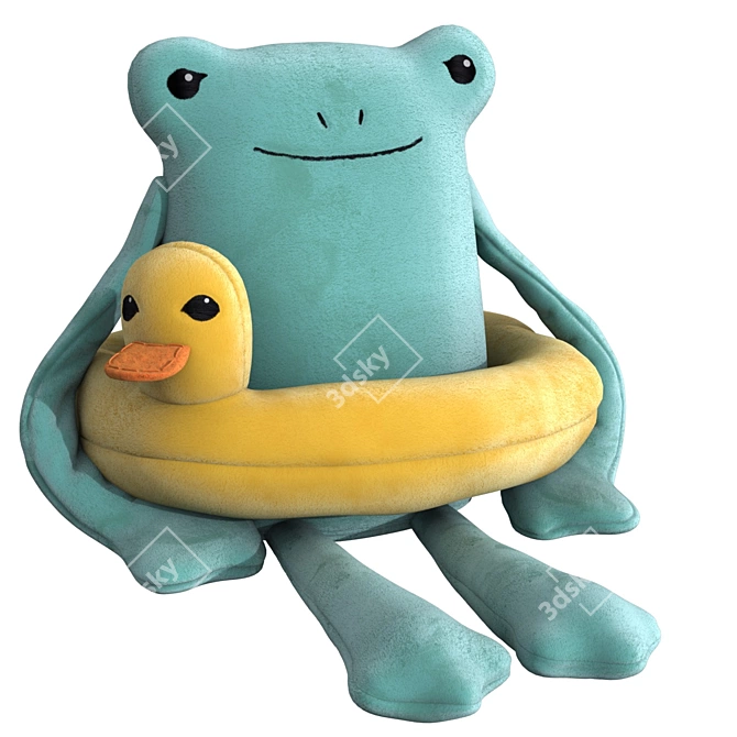 Cute Frog Rescue Float Toy 3D model image 1